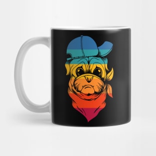 Dog Retro Pug Sad Eyes Mug